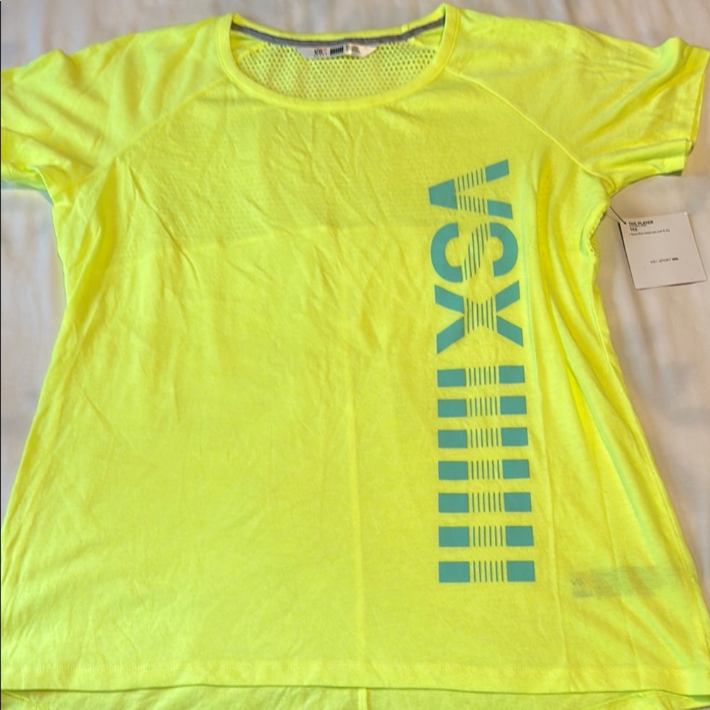 Women’s VSX Yellow Graphic Short Sleeve T-Shirt Size Large